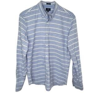 Mens J. Crew Slim Fit Striped Oxford Dress Shirt Sz M